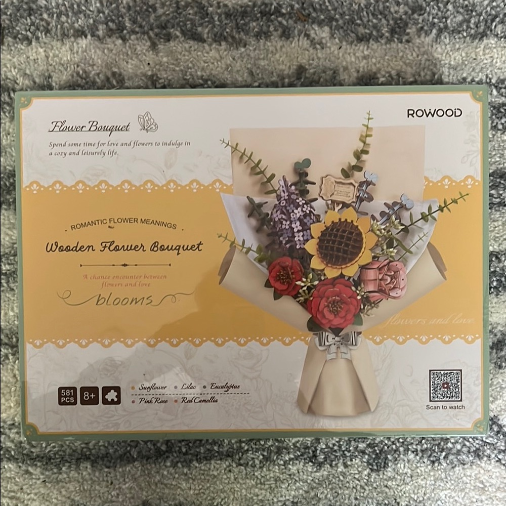 Wooden Flower Bouquet - Multicolor